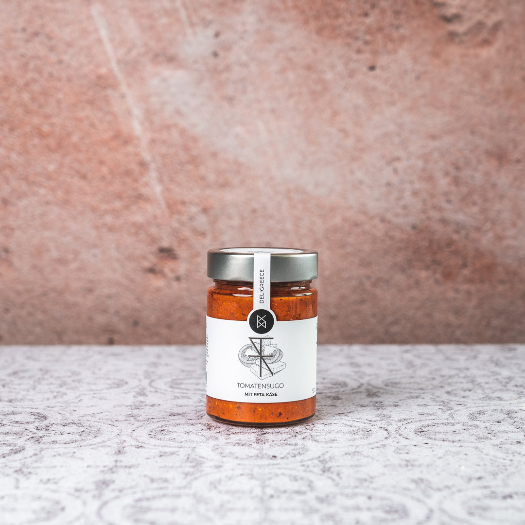 Tomatensugo Feta-Käse