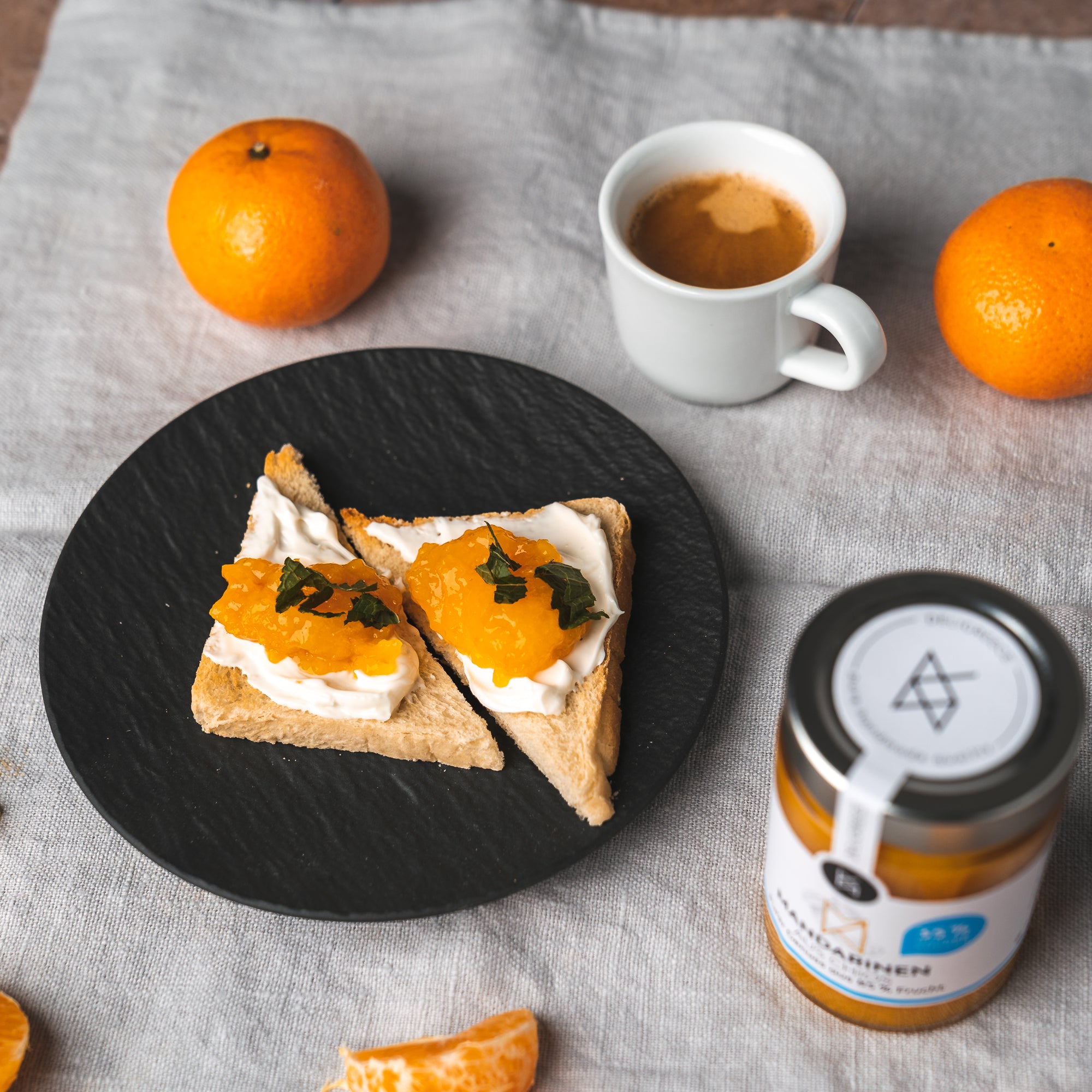 Mandarinen Aufstrich 85%, weniger Zucker
